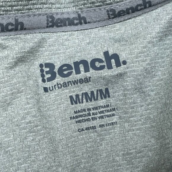 Bench Urbanwear Full-Zip Mens Jacket Medium Moisture-Wicking Light Gray a0117 - Picture 4 of 9